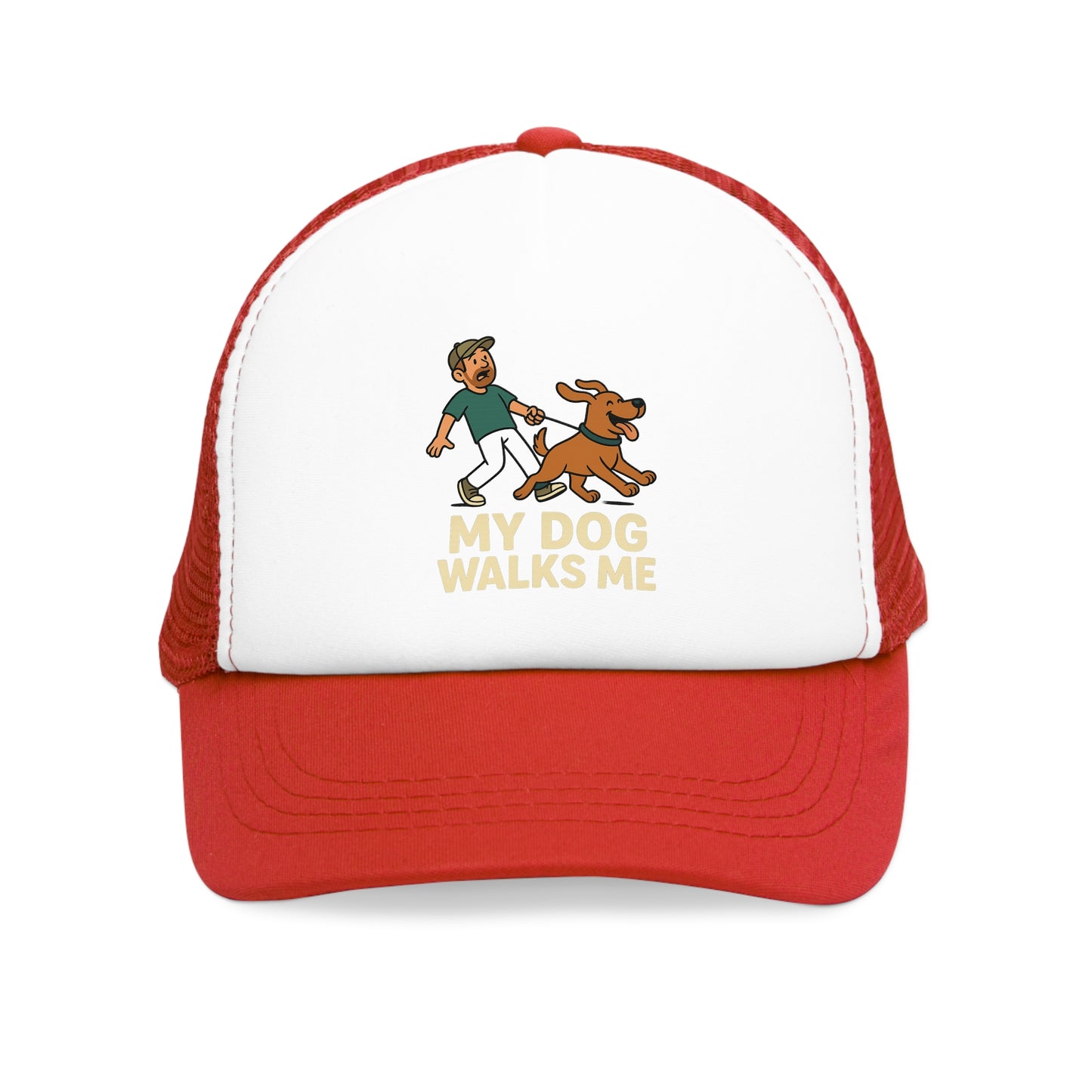 My Dog Walks Me Dad Baseball Cap