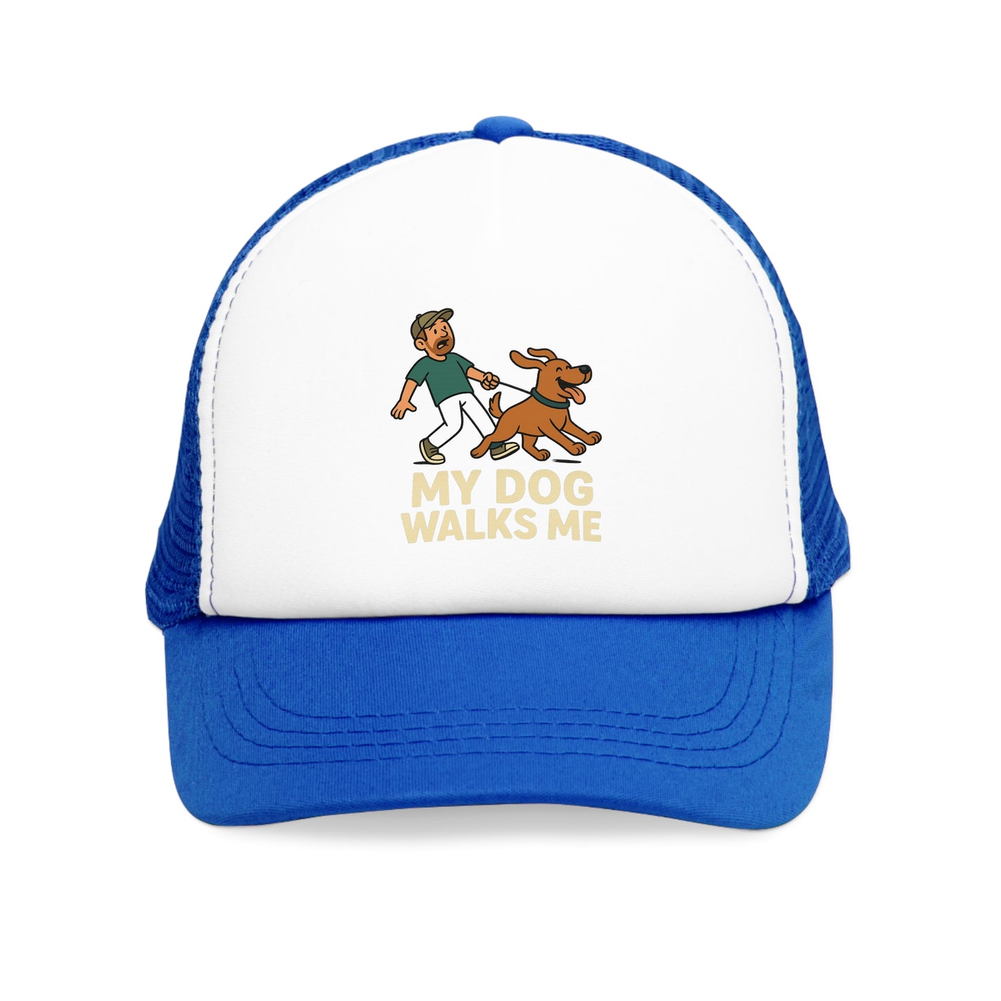 My Dog Walks Me Dad Baseball Cap