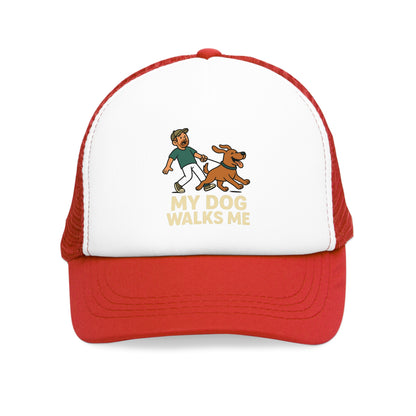 My Dog Walks Me Dad Baseball Cap