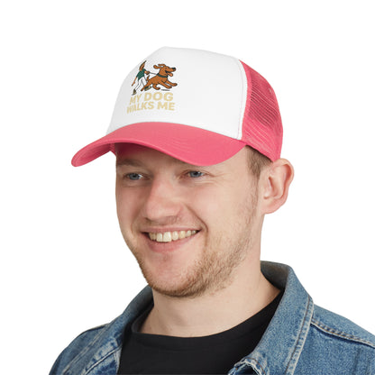 My Dog Walks Me Dad Baseball Cap