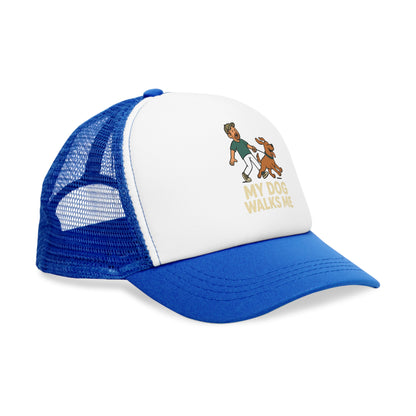 My Dog Walks Me Dad Baseball Cap