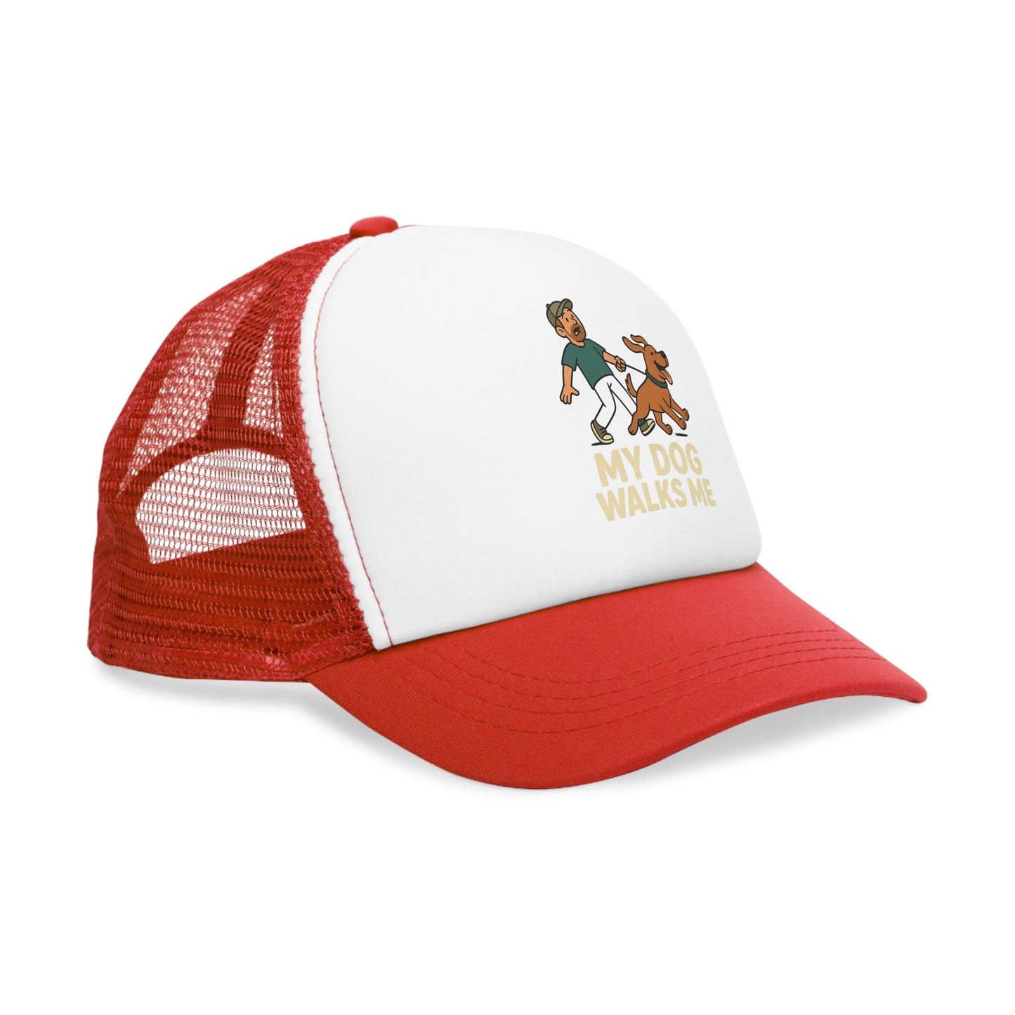 My Dog Walks Me Dad Baseball Cap