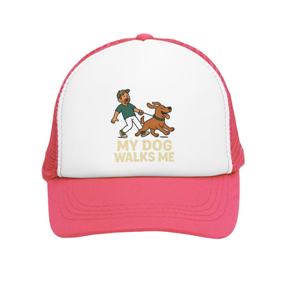 My Dog Walks Me Dad Baseball Cap